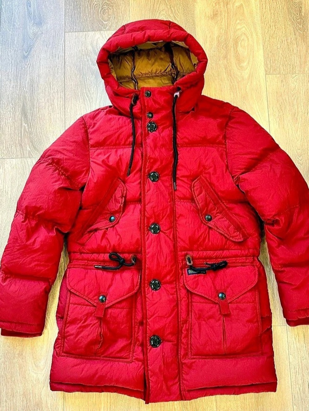 Vintage Abercrombie & Fitch Red Down Puffer Jacket Size XS